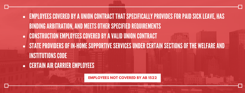 types of employees not covered by ab1522